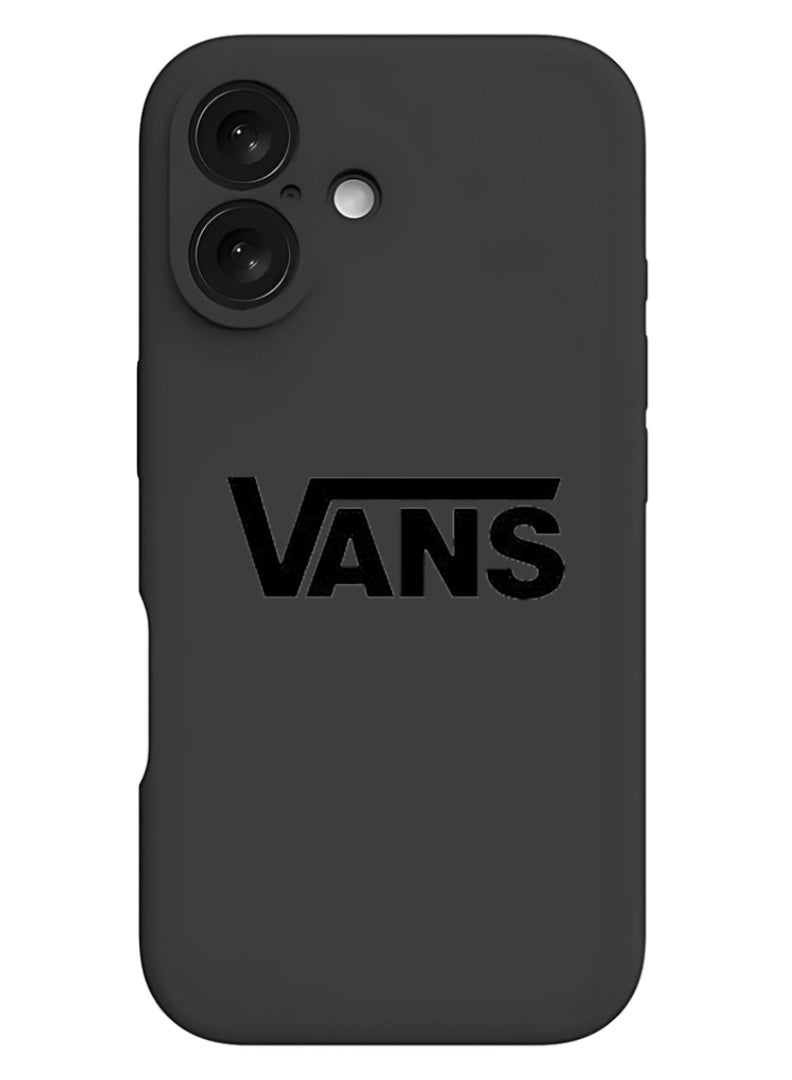 Theodor iPhone 16 Plus Black Protective Slim Fit Case Liquid Silicone Cover with Full Body Protection Anti-Scratch Shockproof Case For iPhone - VAns - Image 1