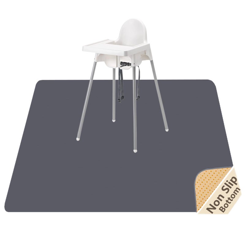 Womumon Baby Splat Mat for Under High Chair, 60 x 60 Inch Splash Mat, Waterproof and Washable Spill Mat, Anti-Slip Floor Protector - Image 1