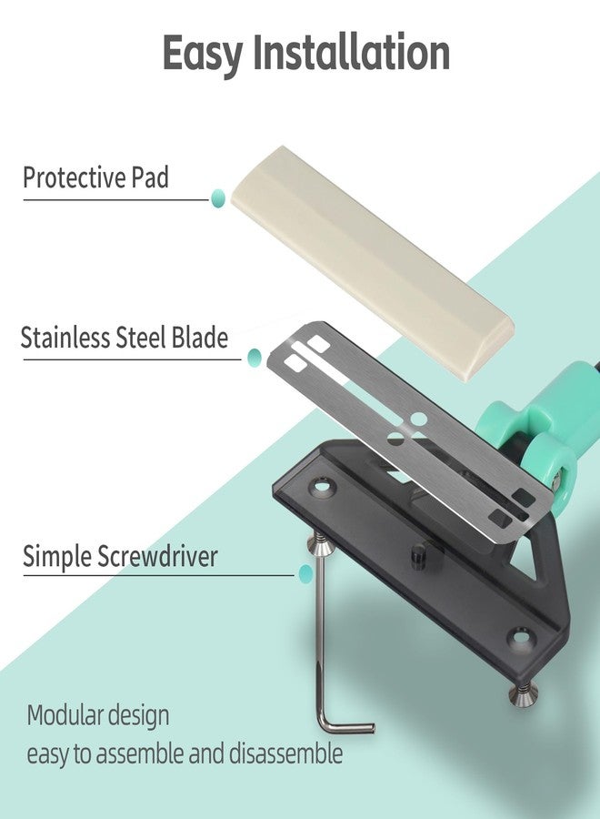 UPETTOOLS Algae Scraper for Glass Aquariums, 2 in 1 Adjustable Algae Scraper with 5 Stainless Steel Blades and Cleaning Brush, Aquarium Glass Cleaning Tools for Small Fish Tank - Image 4
