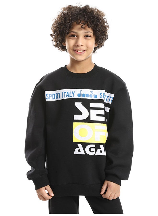 DIADORA Cotton Printed Boys Sweatshirt - Image 1