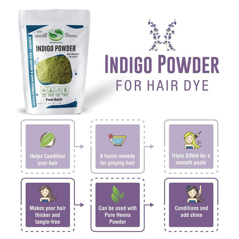 The Henna Guys 400 Grams INDIGO POWDER For Hair Dye/Color - The Henna Guys - Image 5