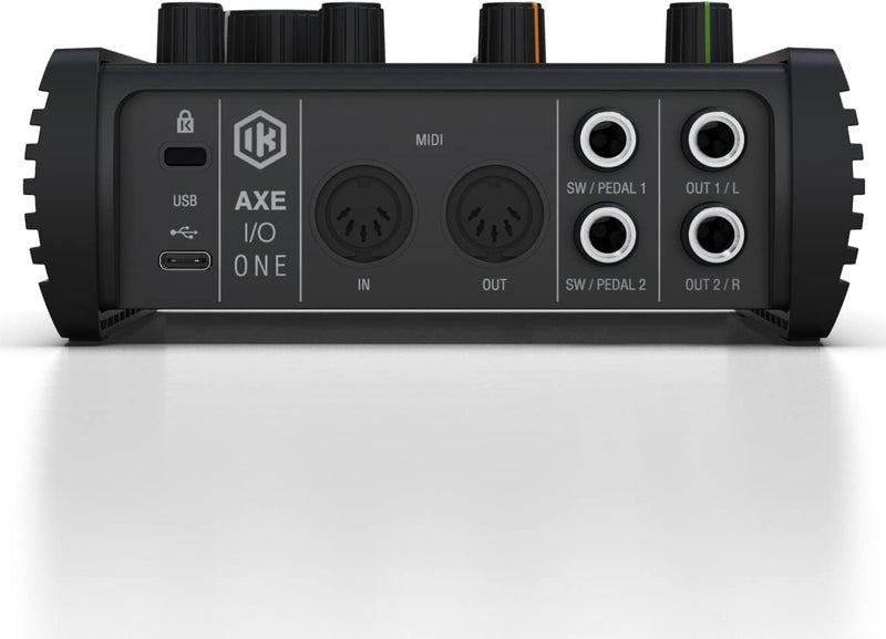 IK Multimedia AXE I/O One - واجهة صوتية احترافية USB مع تشكيل نغمة الجيتار المتقدم Z-TONE، يتضمن برامج AmpliTube و TONEX، معدات استوديو تسجيل عالية الدقة - Image 2