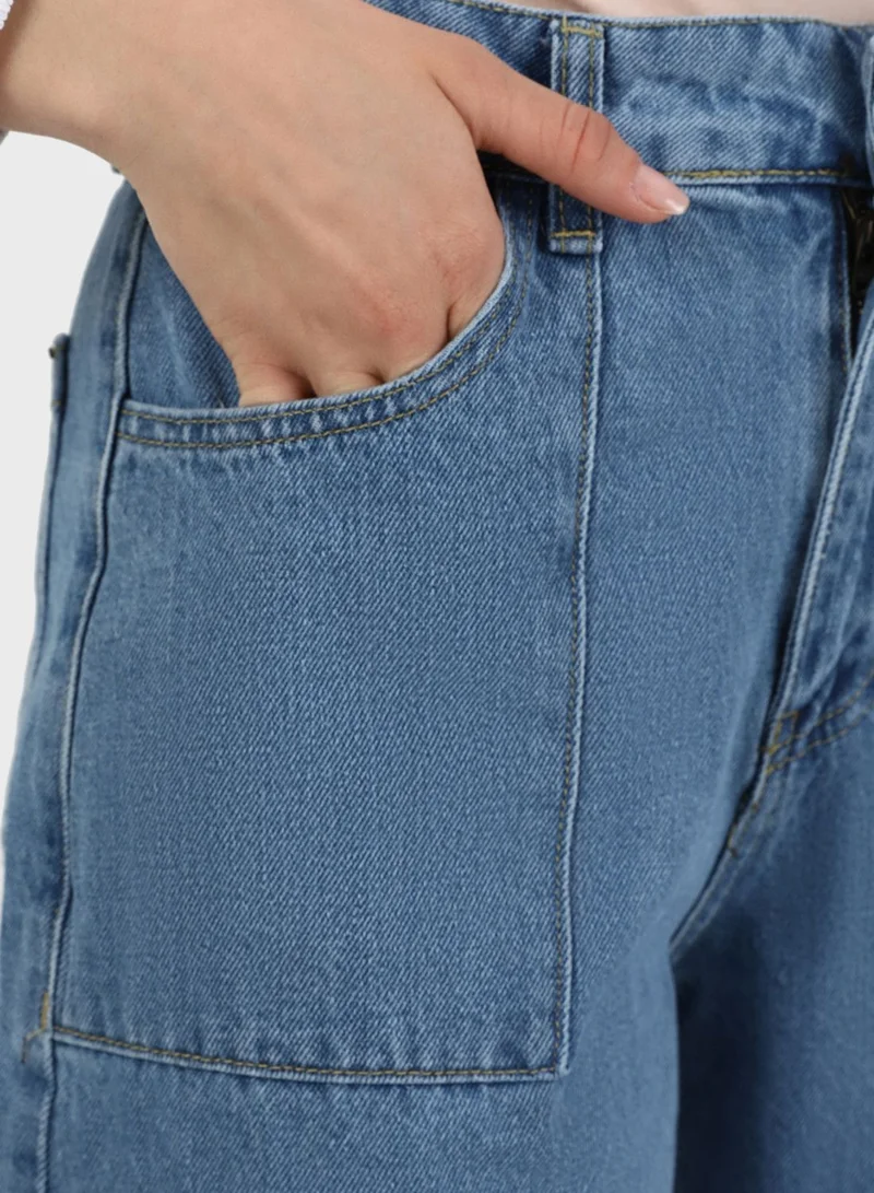 Benin by modanisa Flared Denim Pants