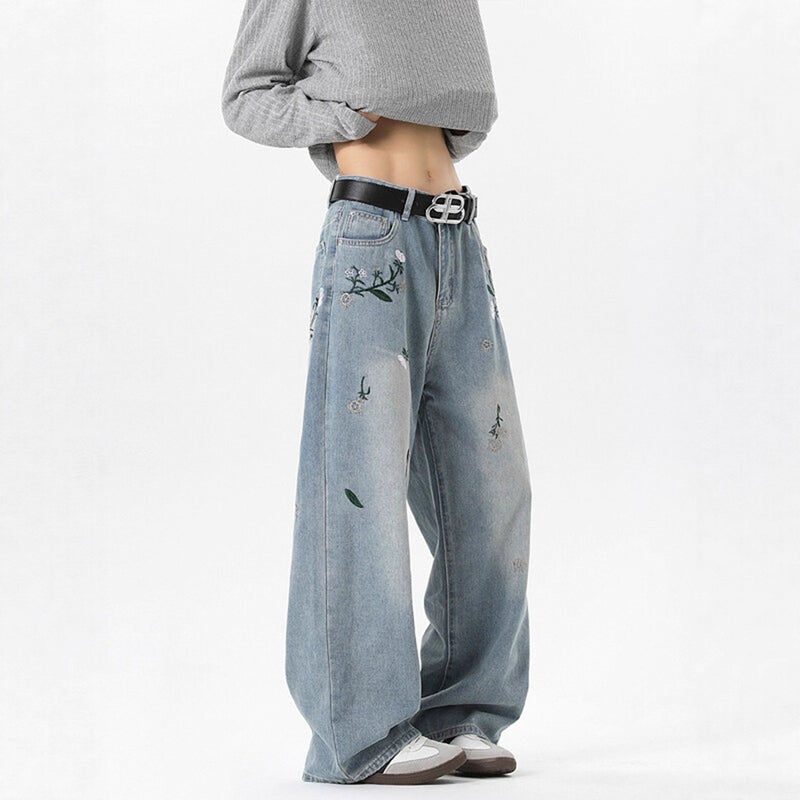 Unisex Classic Denim Jeans Loose Fit Daily Outdoor Wear - Image 5