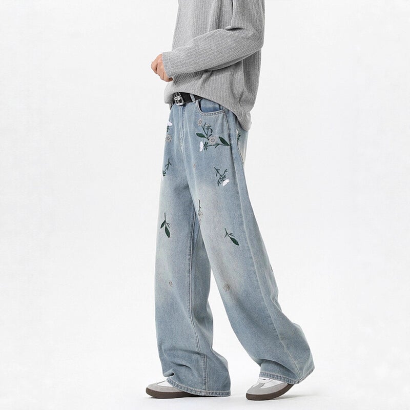 Unisex Classic Denim Jeans Loose Fit Daily Outdoor Wear - Image 4