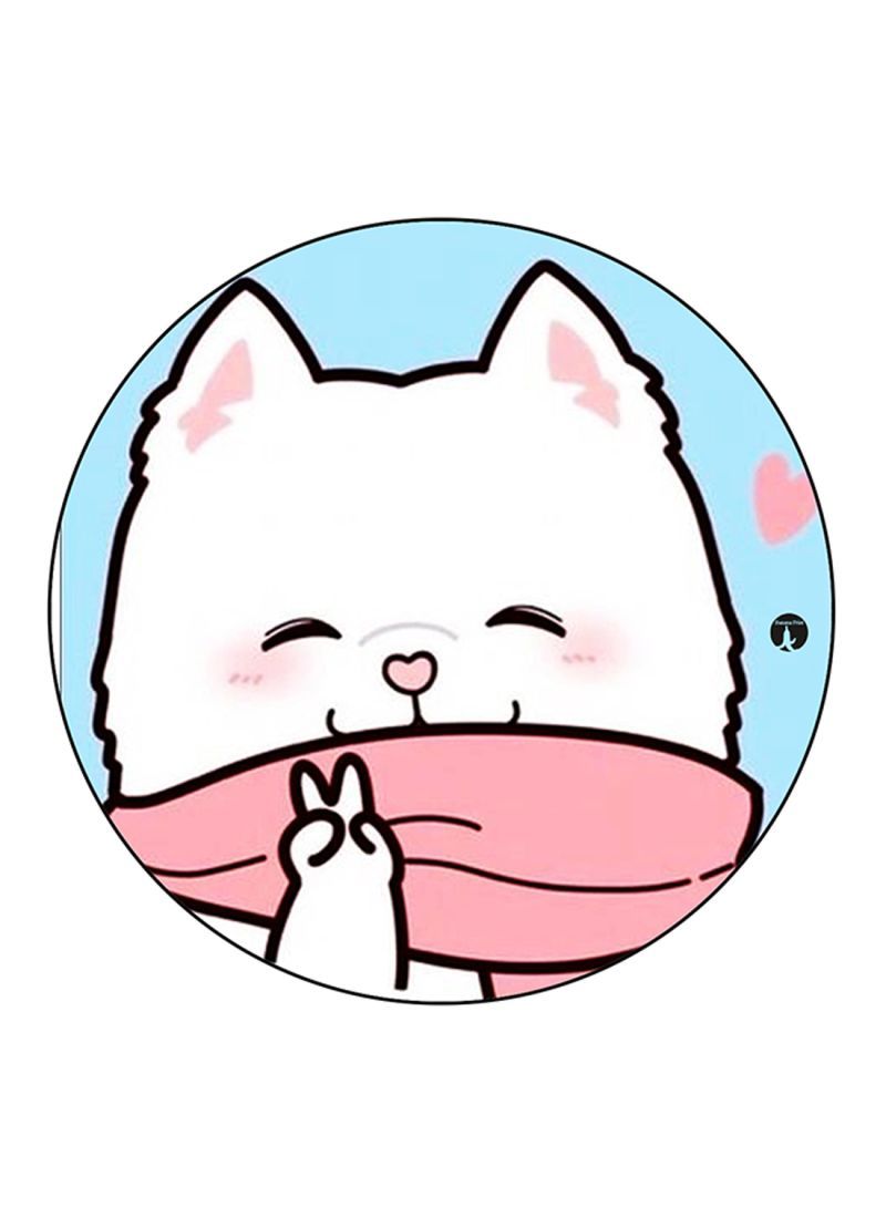 RKN Dog Printed Mouse Pad Round  Multicolour