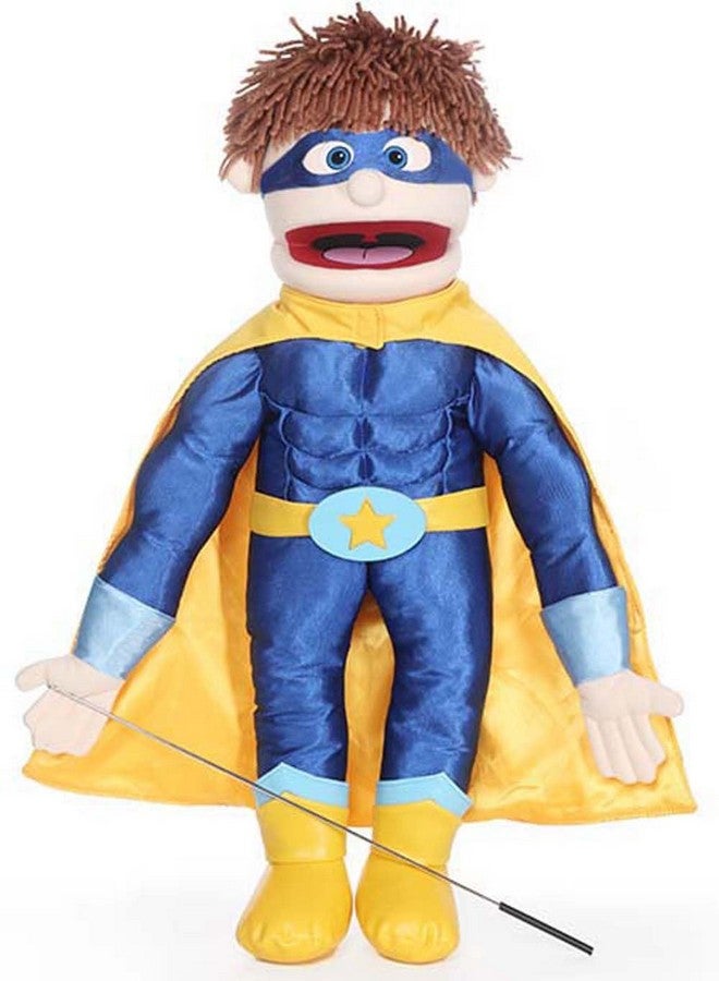 Silly Puppets دمية بطل خارق 25" ، ولد الخوخ ، كاملة الجسم ، بأسلوب المتحدث بالنيابة - Image 1