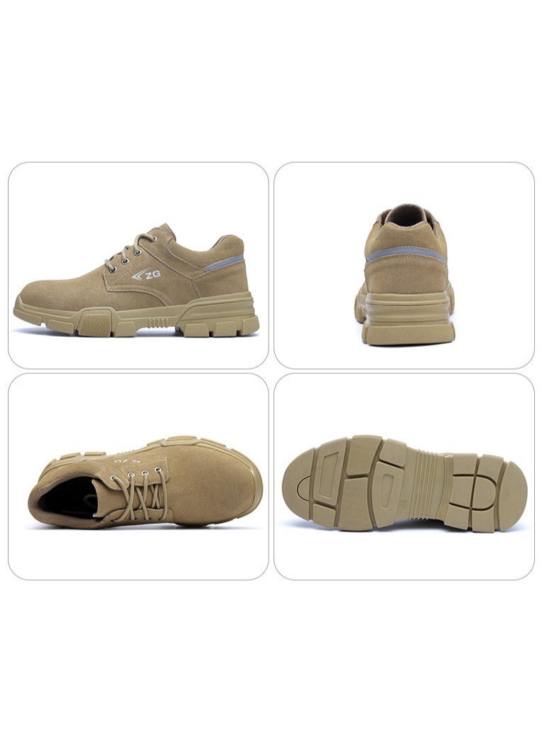 NIBEMINENT Labor Insurance Shoes Men's Electric Welding Anti-scalding Anti-smashing Piercing Steel Bag Head Safety Shoelace Steel Head - Image 3