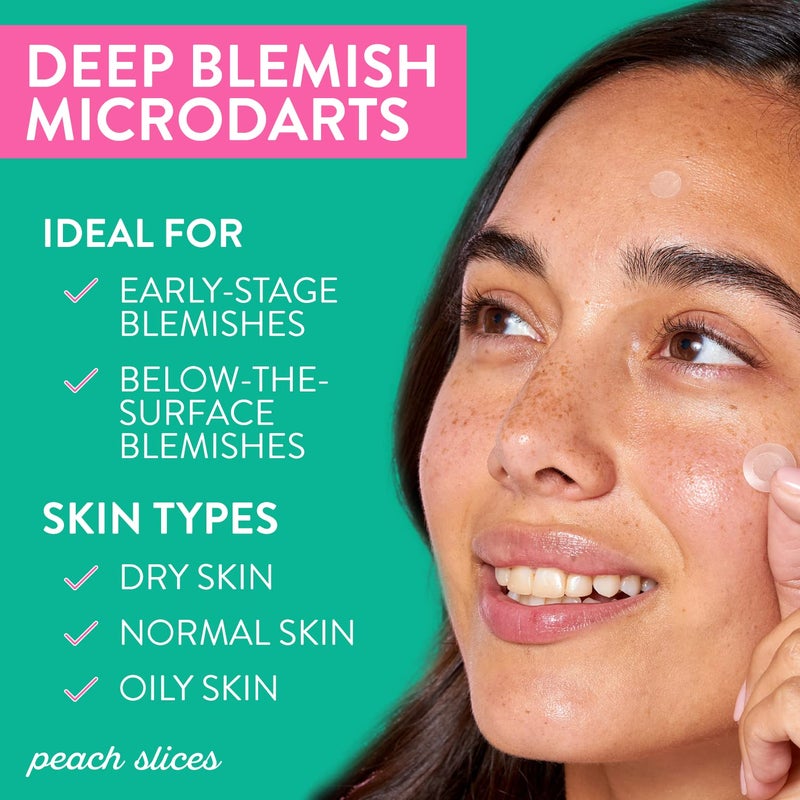 Peach Slices Peach Slices | Deep Blemish Microdarts | Acne Patch | Early Stage & Deep Pimples | Fast-Acting | Salicylic Acid | Tea Tree Oil | Niacinamide | Cica | Hyaluronic Acid | Spot Treatment | 9 Patches  - Image 2