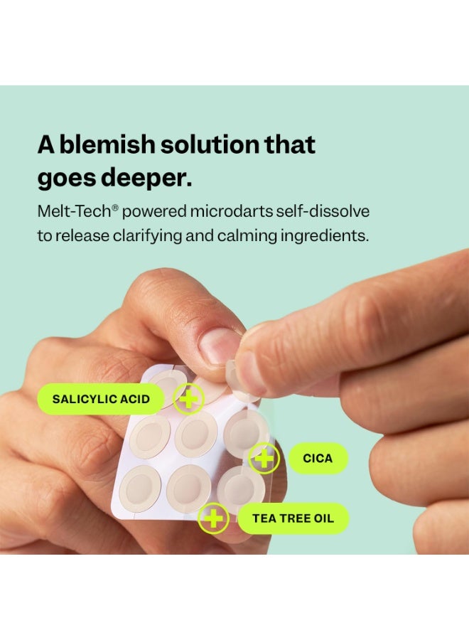 Peach Slices - Deep Blemish Microdarts (9 ct) - Early Stage Pimple Patches for Face - Salicylic Acid, Niacinamide, Hyaluronic Acid, Tea Tree Oil & Cica - Vegan, Cruelty Free, Korean Skin Care & Beauty - Image 2