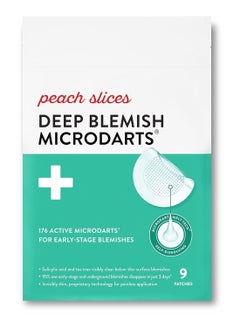 Peach Slices Peach Slices | Deep Blemish Microdarts | Acne Patch | Early Stage & Deep Pimples | Fast-Acting | Salicylic Acid | Tea Tree Oil | Niacinamide | Cica | Hyaluronic Acid | Spot Treatment | 9 Patches  - Image 1