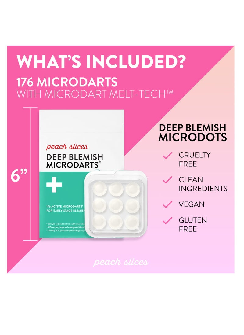 Peach Slices - Peach Slices | Deep Blemish Microdarts | Acne Patch | Early Stage & Deep Pimples | Fast-Acting | Salicylic Acid | Tea Tree Oil | Niacinamide | Cica | Hyaluronic Acid | Spot Treatment | 9 Patches - Image 1