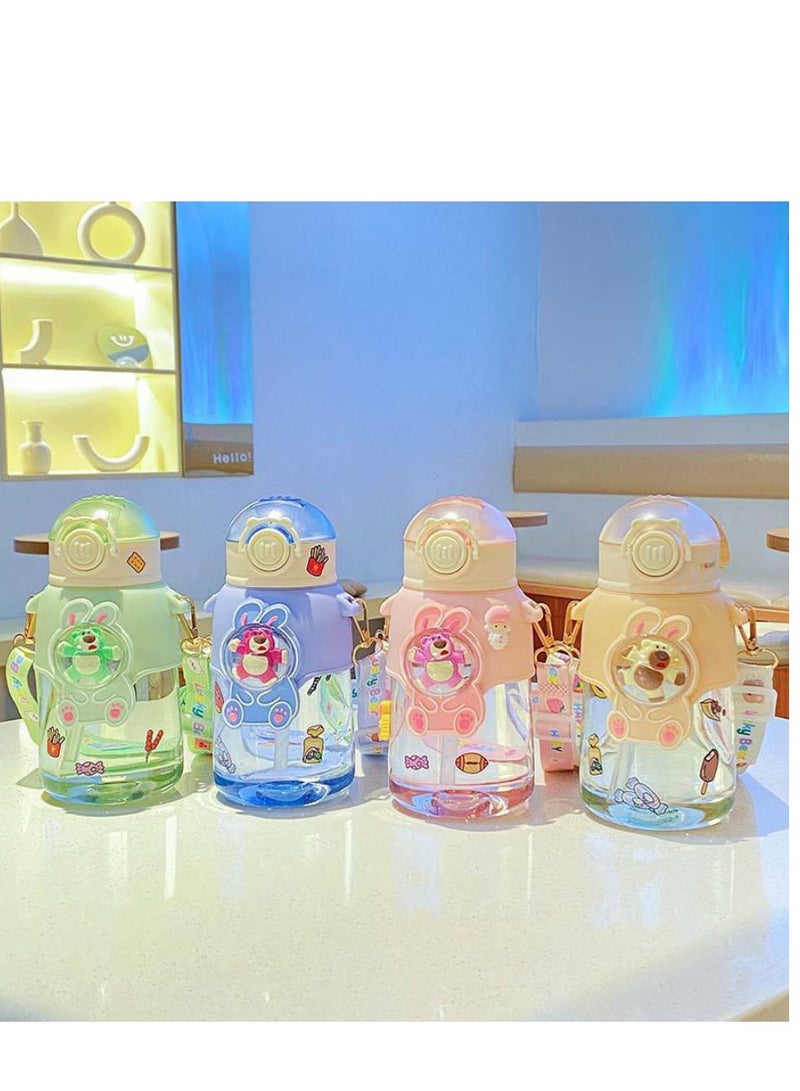 زجاجة مياه للاطفال مع ماصة وحزام فوهة - Image 2