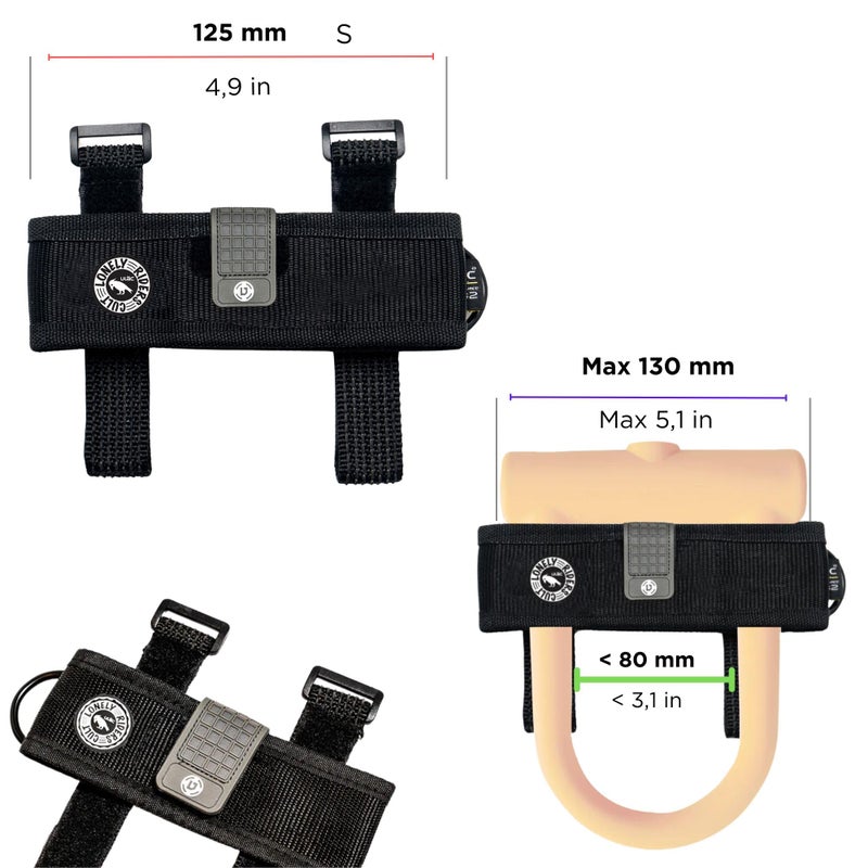ULAC U Hold Universal Bike U Lock Holder, D Lock Holder, Lock Mount - S (125mm) - Image 2