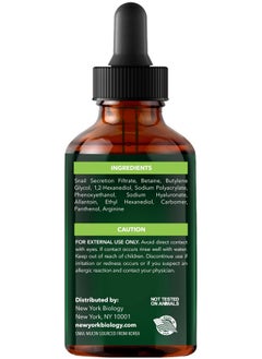 NEW YORK BIOLOGY THE ULTIMATE COSMECEUTICALS New York Biology 96% Korean Snail Mucin Serum For Face 3.38 Fl. Oz 100 Ml Facial Skin Care Snail Mucin Moisturizer For Dry Dull Skin And Wrinkles Skin Care Hydrating Face Serum  - Image 3
