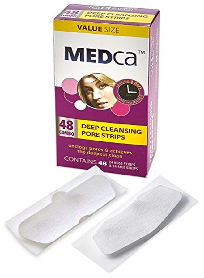 MEDca Deep Cleansing Pore Strips Combo Pack, 48 Count Strips - Image 2