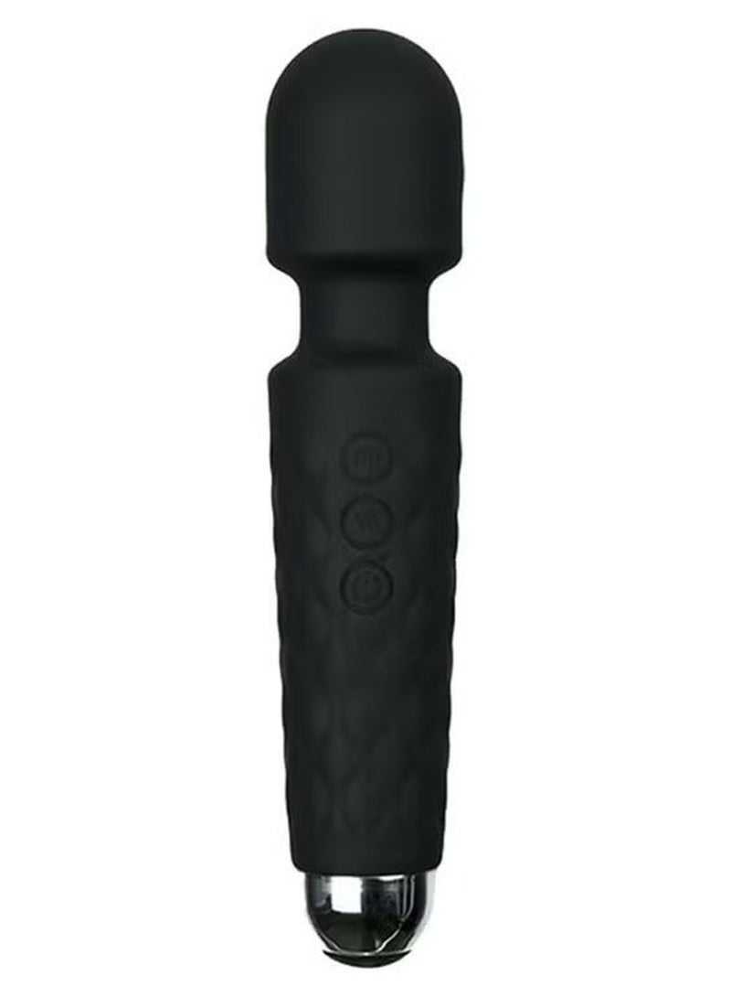 جهاز مساج كهربائي للجسم قابل للشحن باللون الأسود - Image 1