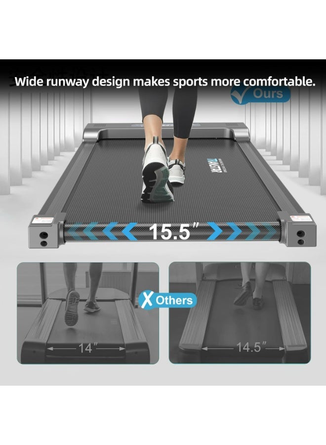 RUIYADA Under Desk Treadmill, Walking Pad 3 in 1 Folding Treadmill, Walking Jogging Treadmills for Home Office, 2.5HP Low-Noise LED Display, Preset and Adjustable Programs - Image 3