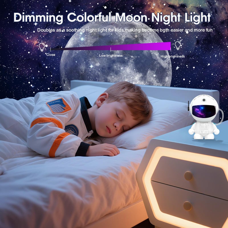 FSSQBFLC Astronaut Planetarium Projector for Bedroom, 12 Image Discs, Galaxy Projector Star Night Light, Ceiling Mood Lighting, LED Space Galaxy Lamp, Kids Adults Room Decor - Image 5