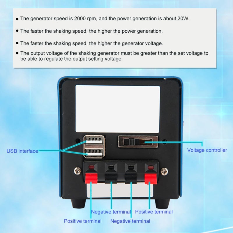 20W Hand Crank Generator Manual Power Station For Household Outdoor Emergency Charging - Image 4
