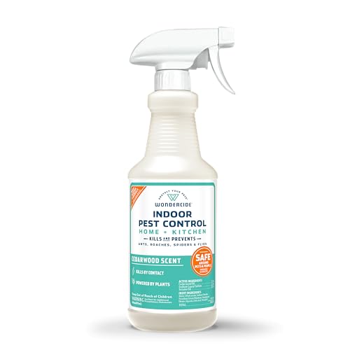 Wondercide - Indoor Pest Control Spray for Home and Kitchen - Ant, Roach, Spider, Fly, Flea, Bug Killer and Insect Repellent - with Natural Essential Oils - Pet and Family Safe — Cedarwood 16 oz - Image 1