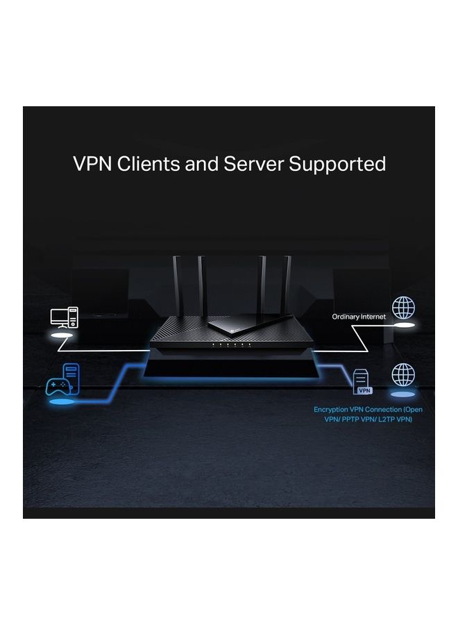 تي بي لينك موجه AX3000 Wi-Fi 6 (Archer AX55 Pro) - موجه إنترنت لاسلكي متعدد جيجابت، منفذ 1 × 2.5 جيجابت في الثانية، نطاق مزدوج، موجه VPN، OFDMA، MU-MIMO، منفذ USB، WPA3، متوافق مع Alexa - Image 5