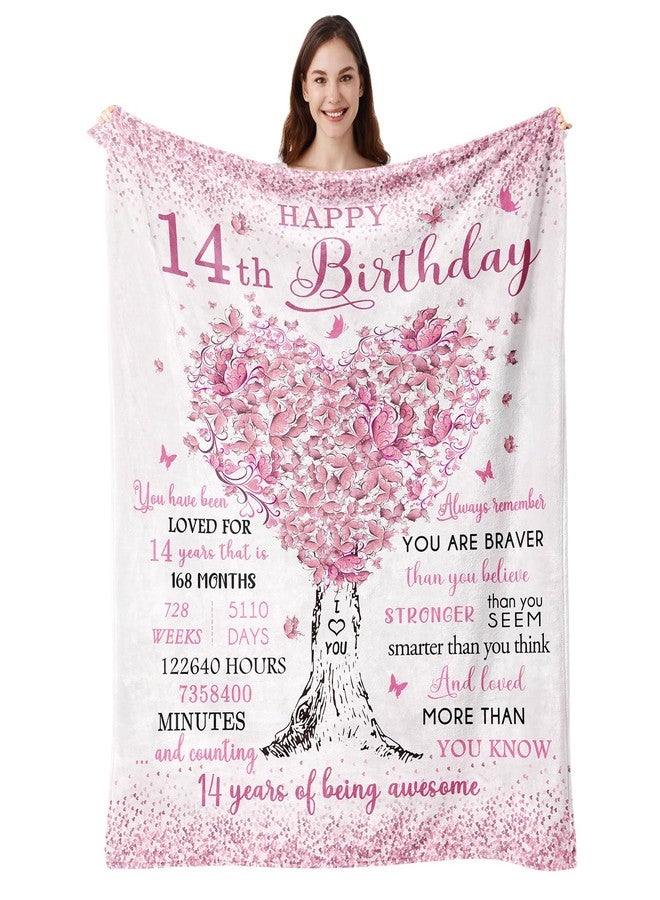 Vuinezo 14th Birthday Blanket, 50"X60", Decorations & Gift Ideas for 14 Year Old Girls - Image 1