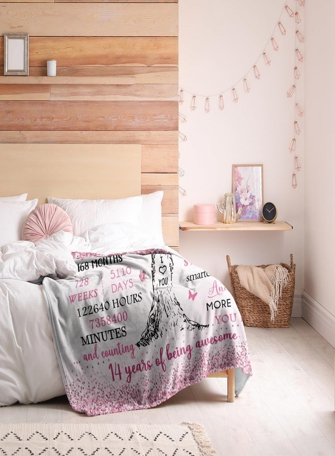 Vuinezo 14th Birthday Blanket, 50"X60", Decorations & Gift Ideas for 14 Year Old Girls - Image 5