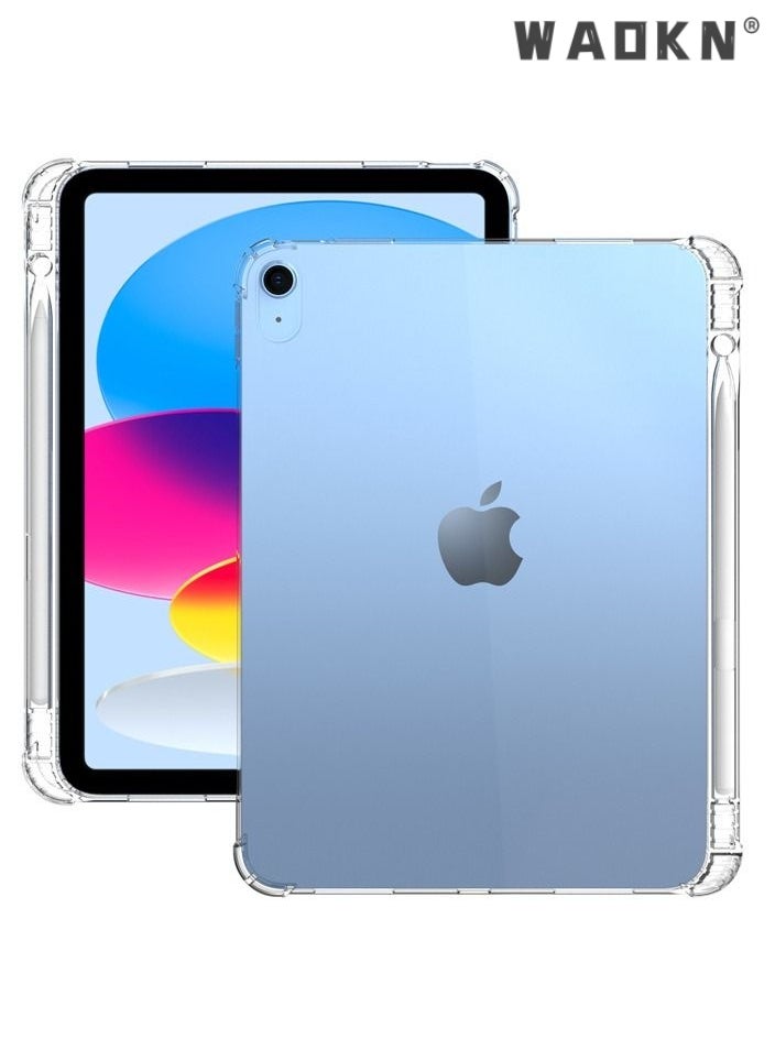 WAOKN Clear Case for iPad 10th Generation 2022 with Pencil Holder Shockproof, Transparent Back Cover  for iPad 10.9 Inch  - Image 4
