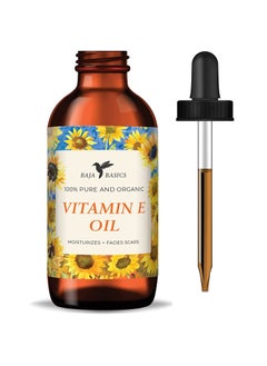 Baja Basics Pure Vitamin E Oil, Moisturizer for Skin, Face, Body, Nails and Hair, Multi-Purpose Skincare Product For Men and Women 4 oz 