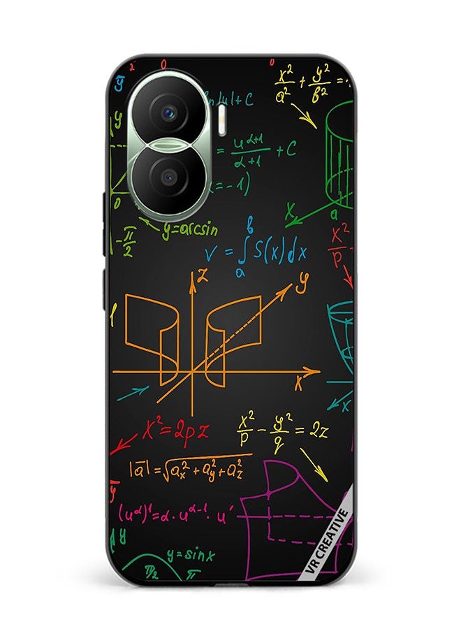 VR CREATIVE Protective Case Cover For Honor Play7T Pro Maths Formula Design Multicolour - Image 1