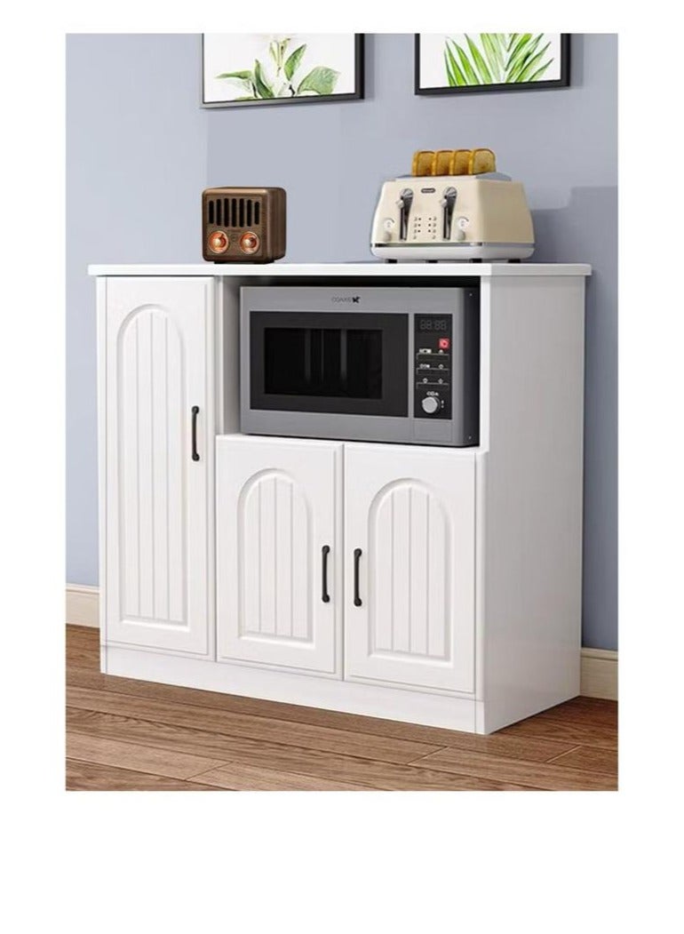 إكسبرت خزانة ركن القهوة،لغرفة المعيشة وغرفة الطعام والمكتب، خزانة تخزين للمطبخ متعددة الوظائف، خزانة جانبية حديثة قائمة بذاتها مع منظم للميكروويف لون أبيض - Image 3