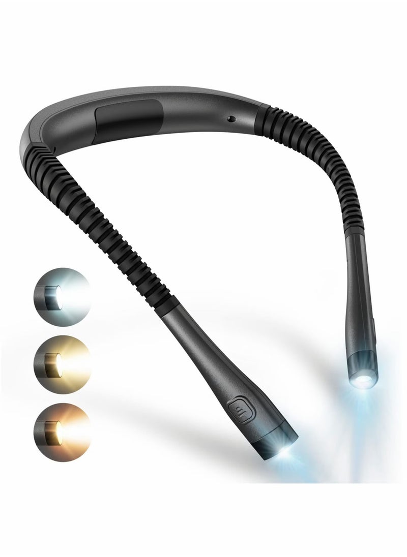 Pretocter LED Neck Reading Light, Book Light for Reading in Bed at Night, USB Rechargeable, 360° Bendable Flexible Arm, for Reading，Night Work，Night Feeding  - Image 1
