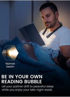 Pretocter LED Neck Reading Light, Book Light for Reading in Bed at Night, USB Rechargeable, 360° Bendable Flexible Arm, for Reading，Night Work，Night Feeding  - Image 2