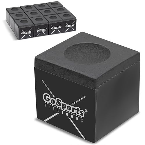 GoSports مكعبات الطباشير الاحترافية من GoSports - 12 عبوة - طباشير بلياردو سوداء - Image 1