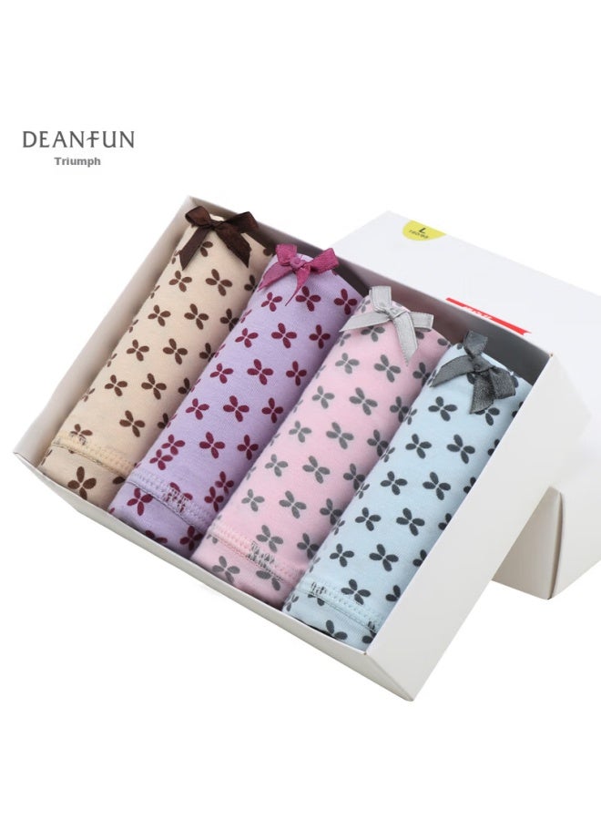 deanfun Die'anfen Valentine's Day Women's Underwear, High-waisted Boyshorts, Cotton, Tummy Control Lifting, Plus Size, Breathable Women's Shorts - Image 1