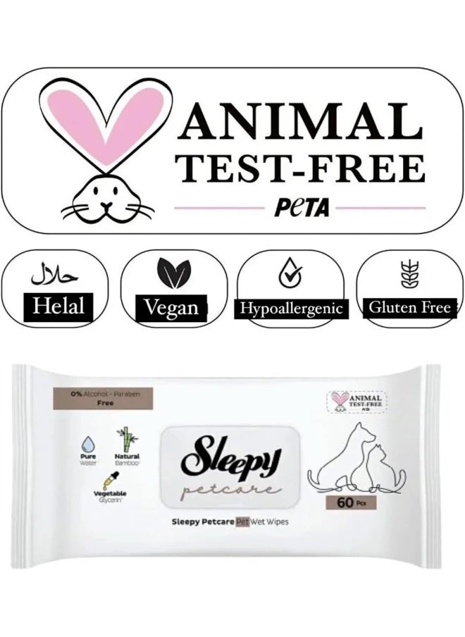 Sleepy - Pack Of 180 Pet Wipes Value Pack, 3 X 180 Wipes, Natural Bamboo, 99.5% Pure Water, Hypoallergenic, Alcohol-Free, Vegan, Gentle Cleaning For Pets - Image 1