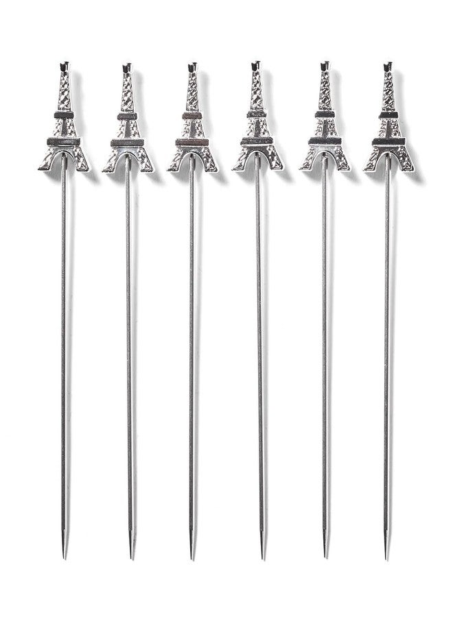 Sur La Table Eiffel Tower Cocktail Picks, Set of 6, Silver