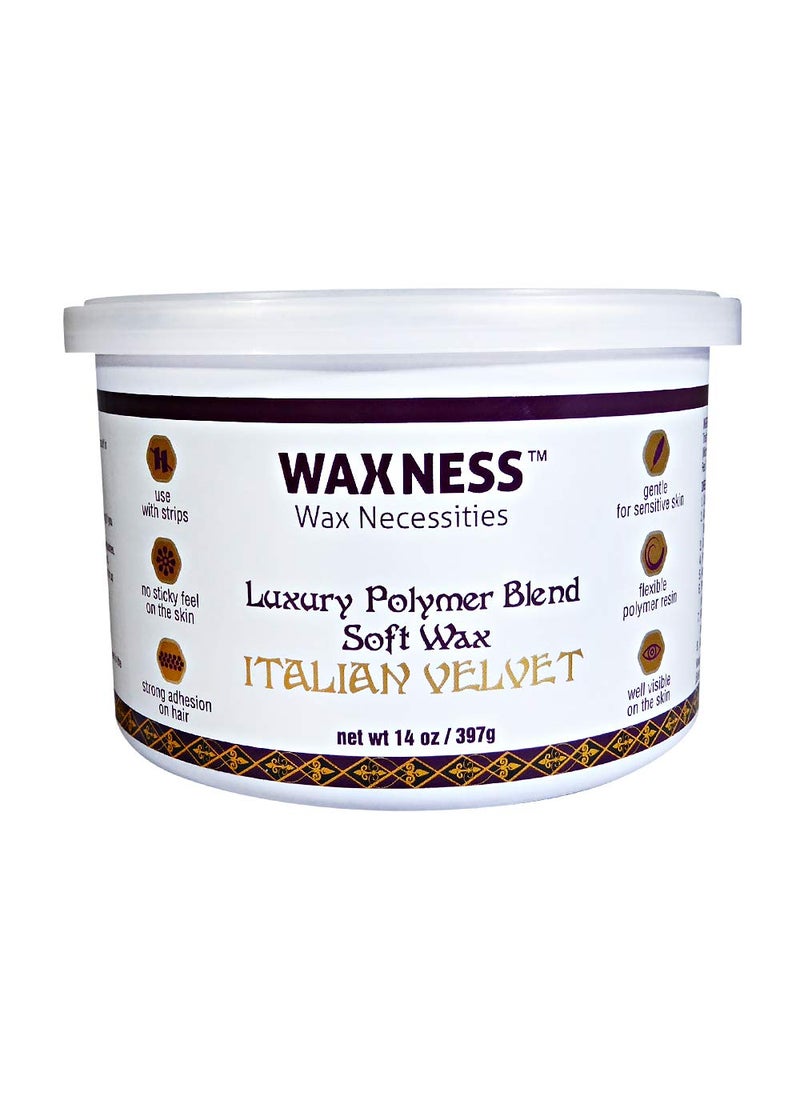 wax necessities Waxness Wax Necessities Polymer Blend Luxury Italian Velvet Soft Wax Tin 14 Ounces 