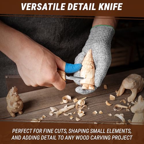 BeaverCraft Wood Chip Carving Knife C8 1.8" Sloyd Whittling Knife for Detail - Wood Carving Tools for Beginners and Kids - Image 3