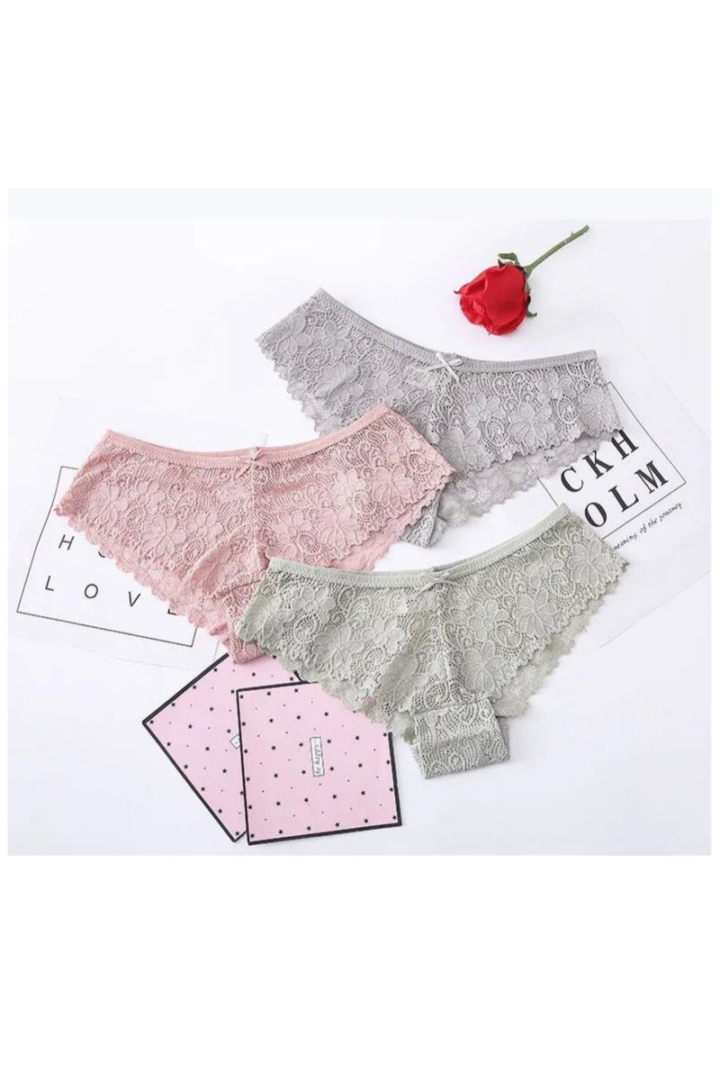 7 Pieces Women Underwear Seamless Lace Hipster Low Rise Panties  - Image 5