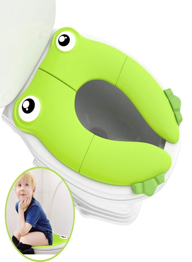 Xpandio Polypropylene Toilet Potty Training Seat Cover - Travel Toilet Seat, Folding Non Slip Silicone Pads, Travel Portable Reusable Kids Toddlers Boys Girls, Carry Bag - Image 2
