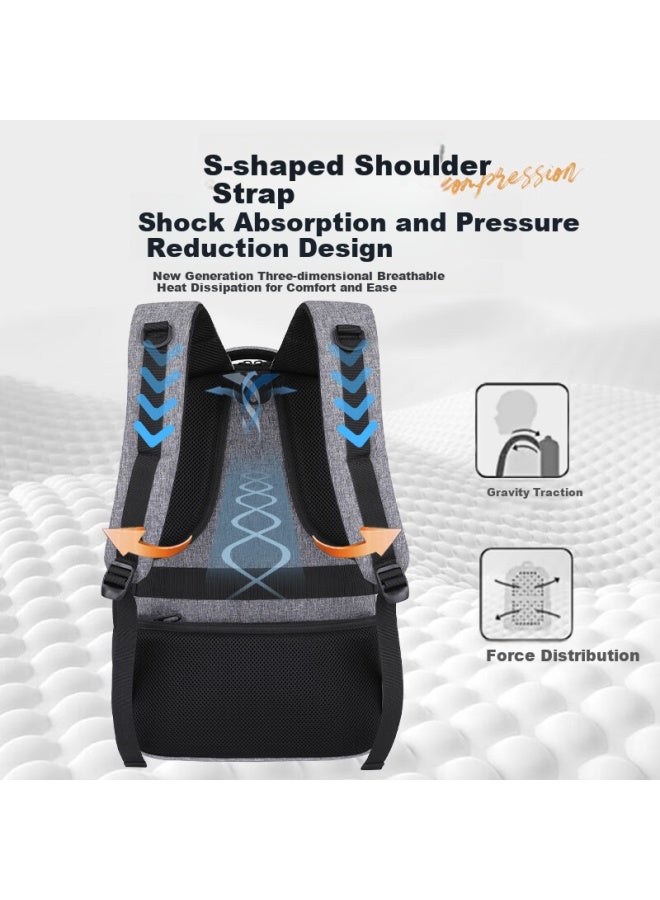 Brinch Laptop Backpack 17/17.3 Inch Shockproof Business Commute Large Capacity Schoolbag - Image 2