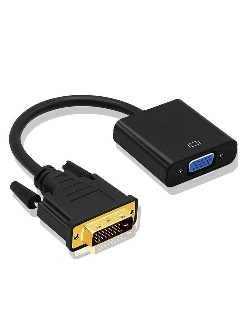 Generic DVI to VGA Adapter Cable Supports 1920x1080 Gold Plated DVI to VGA Converter Cable DVI Male to VGA Female Adapter Cable  - Image 1
