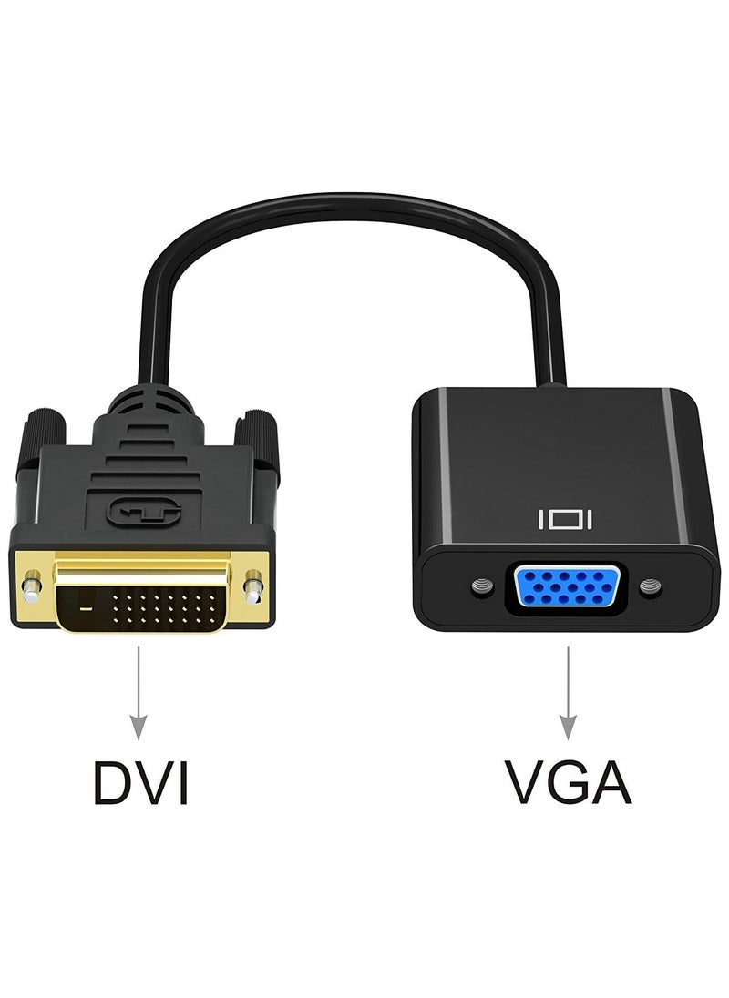 Generic DVI to VGA Adapter Cable Supports 1920x1080 Gold Plated DVI to VGA Converter Cable DVI Male to VGA Female Adapter Cable  - Image 3