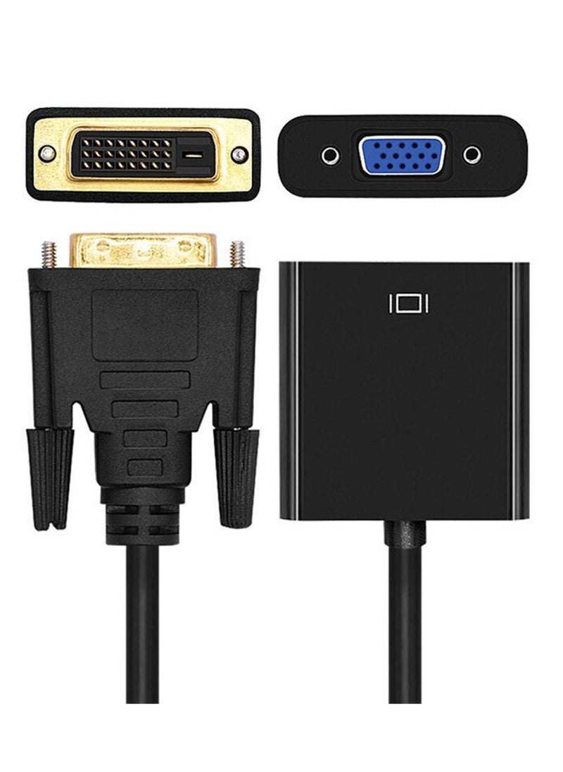 Generic DVI to VGA Adapter Cable Supports 1920x1080 Gold Plated DVI to VGA Converter Cable DVI Male to VGA Female Adapter Cable  - Image 4