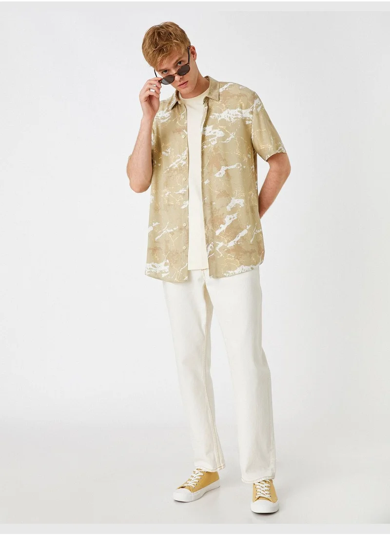 كوتون Patterned Short Sleeve Shirt