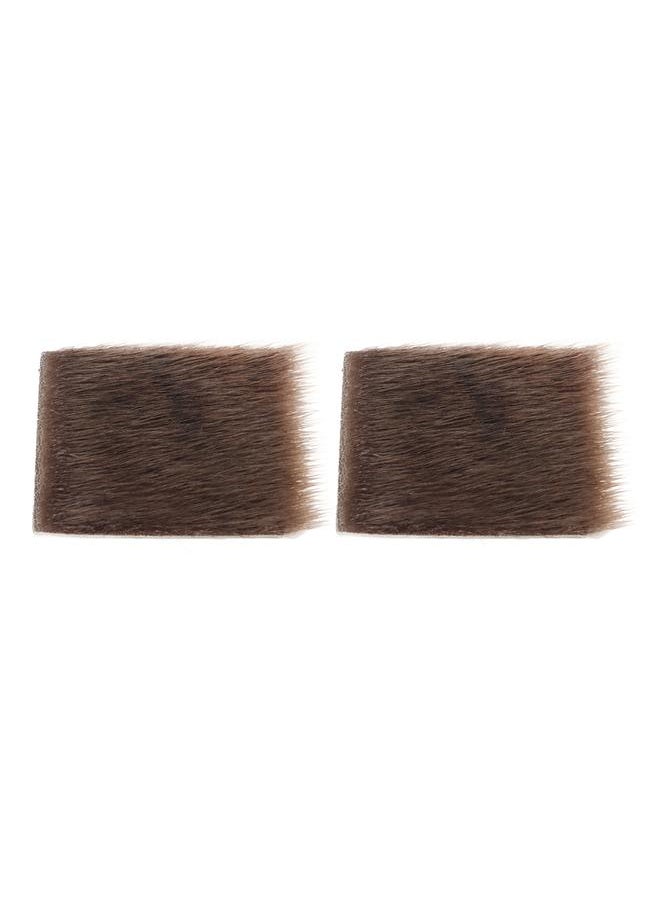 2pcs Archery Arrow Rest Stick Light Weight Longbow Fur Pad Durable Arrow Rests Sticker Pads for Traditional Bow Recurve Bow Brown