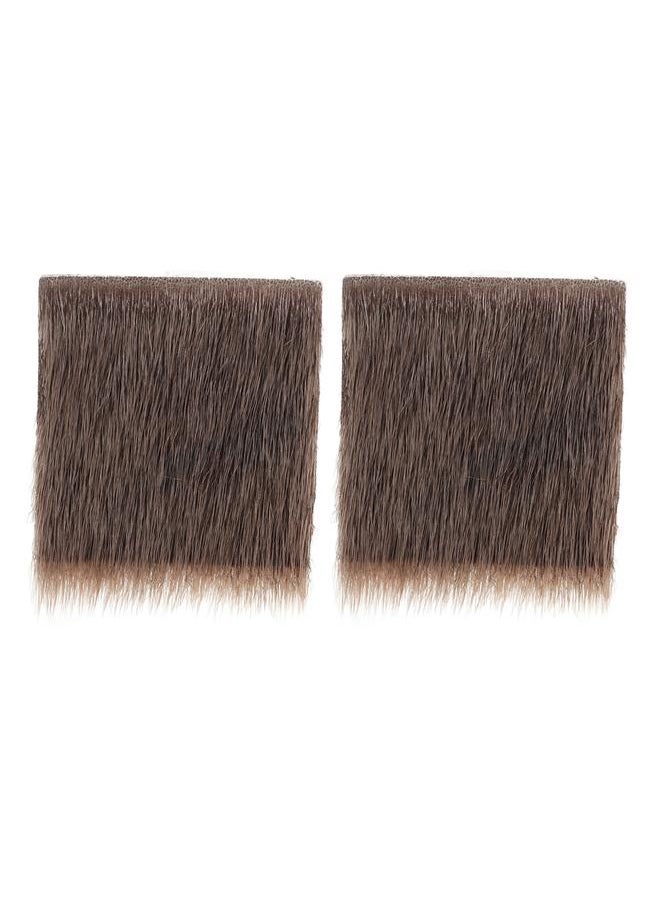 2pcs Archery Arrow Rest Stick Light Weight Longbow Fur Pad Durable Arrow Rests Sticker Pads for Traditional Bow Recurve Bow Brown