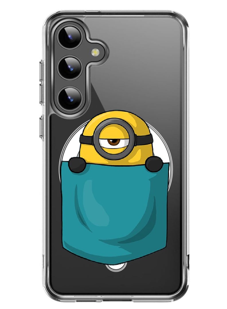 Theodor Magnetic Case for Samsung Galaxy S24 Plus 6.7-inch Compatible with MagSafe Wireless Charging, Shockproof Phone Bumper Cover Minion Pocket - Image 1